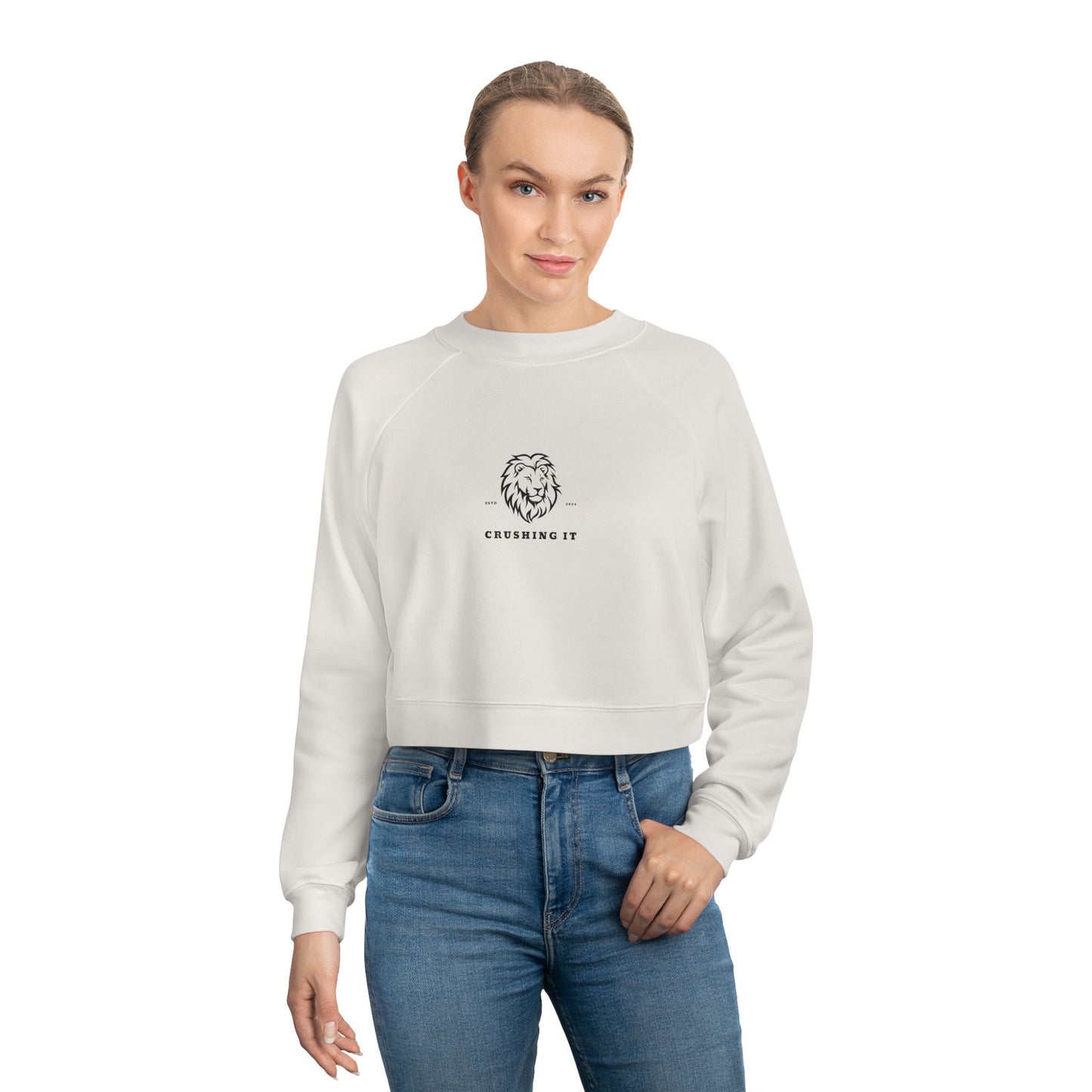 Cozy Women's Cropped Fleece Pullover - Trendy Sweatshirt for Casual Style